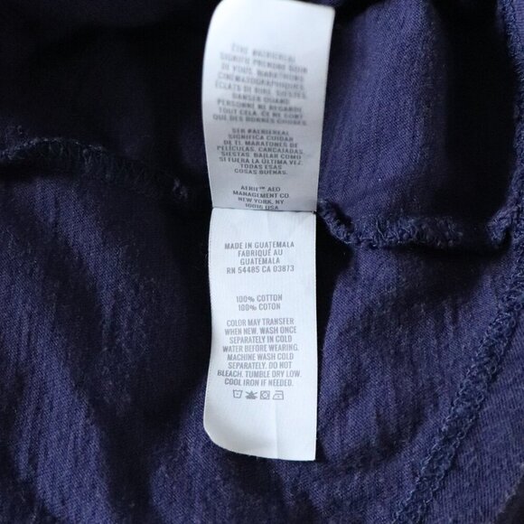 Aerie Women's Blue XS Slouchy Oversized Lightweight Cotton Relaxed T-Shirt‎ Top - Picture 11 of 12